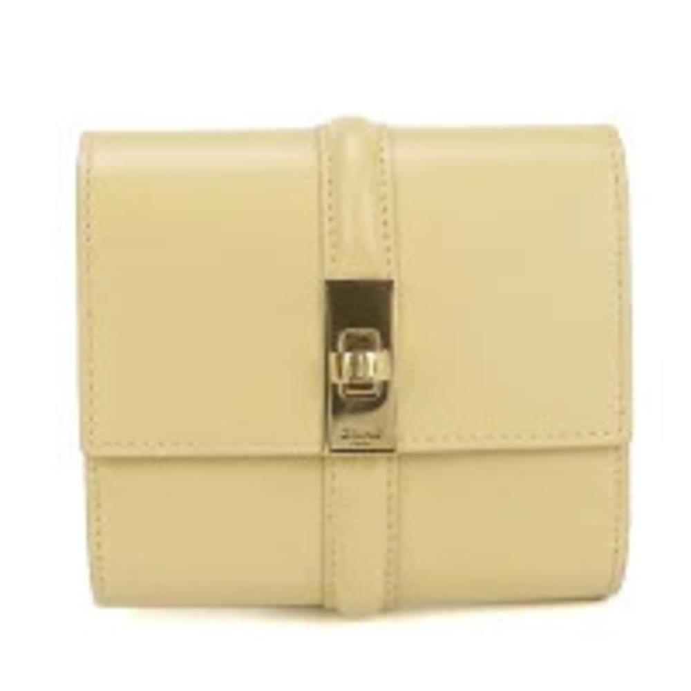 Celine Tri fold Wallet Compact Seize Trifold Leather Yellow